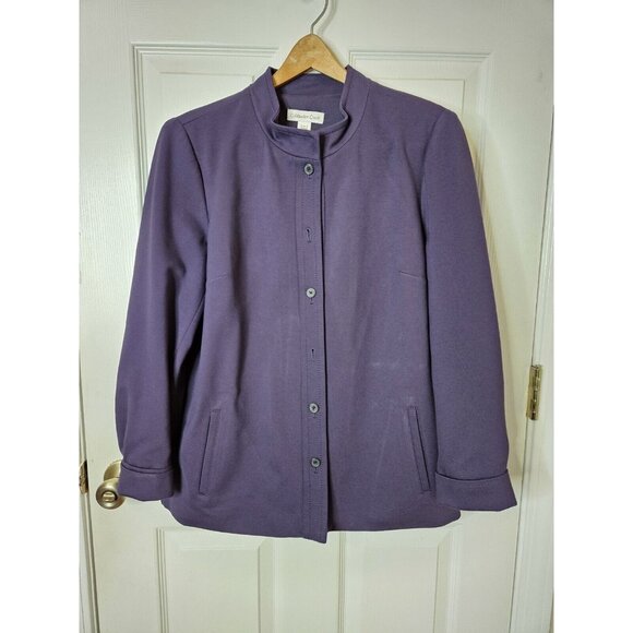 COLDWATER CREEK blazer jacket Coat Purple Vintage lightweight  Size14 - Picture 1 of 5
